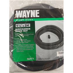 WAYNE SUMP PUMP 1-1/4" X 24' DISCHARGE HOSE KIT