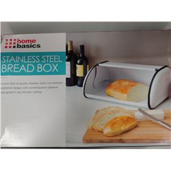 HOME BASICS STAINLESS STEEL BREAD BOX