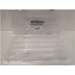 LOT OF 3 NEW MAGREEL CLEAR TACKLE BOXES.
