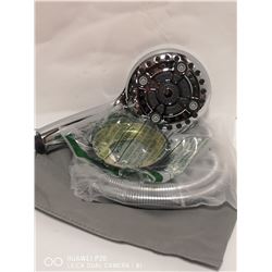 CORDED STAINLESS SHOWER HEAD WITH ADJUSTABLE