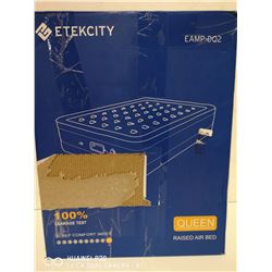 ETEKCITY QUEEN SIZE RAISED AIR BED.