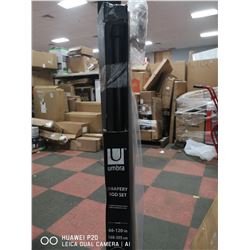 LOT OF 2 UMBRA DRAPERY ROD SETS 1 BLACK 1