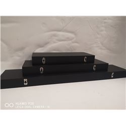 BALLUCCI MATTE BLACK FLOATING SHELVES