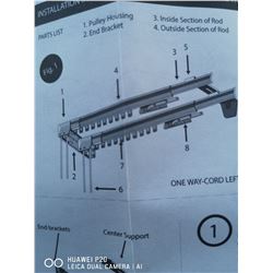 LOT OF 4 ONE-WAY / SINGLE TRAVERSE DROP IN RODS
