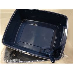PAIR OF HIGH SHIELD LITTER PANS WITH SCOOPS
