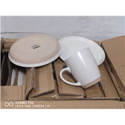 H2K STONEWARE DISHES. UNKNOWN SET SIZE 2 MUGS