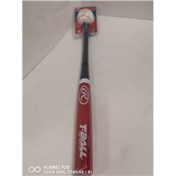 LOT OF 3 RAWLINGS T-BALL BAT AND BALL COMBO.