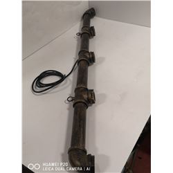 5 LIGHT ADJUSTABLE BLACK AND BRASS FINISH