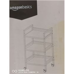 AMAZON BASICS 3 TIER METAL CART ON WHEELS