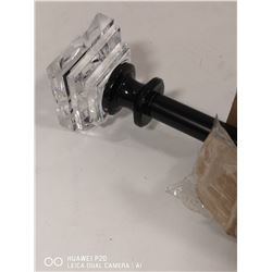 COQUILLES BLACK CURTAIN ROD 48" - 84" SQUARE