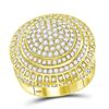 Image 1 : Mens Round Diamond Statement Cluster Ring 3-7/8 Cttw 14kt Yellow Gold - REF-258N9F