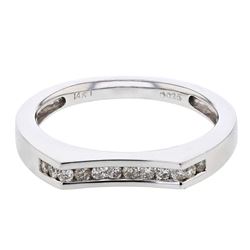 0.25 CTW Diamond Band Ring 14K White Gold - REF-37M5F