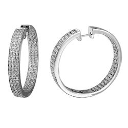 2.15 CTW Diamond Earrings 14K White Gold - REF-222N5Y