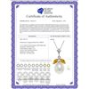 Image 2 : Genuine 4.5 ctw Pearl & Citrine Necklace 14KT White Gold - REF-24K3V