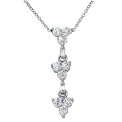 0.76 CTW Diamond Necklace 14K White Gold - REF-53K2W