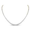 Image 1 : Womens Round Diamond Graduated Cocktail Necklace 9 Cttw 14kt Yellow Gold - REF-723X5A