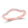 Image 1 : Womens Round Diamond Wedding Curved Enhancer Band 1/5 Cttw 10kt Rose Gold - REF-16Y9N