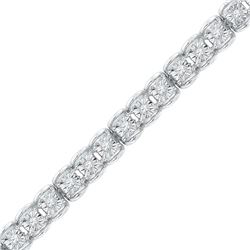 Womens Round Diamond Tennis Bracelet 1/2 Cttw 10kt White Gold - REF-71Y9N