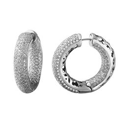 5.72 CTW Diamond Earrings 14K White Gold - REF-461K2W