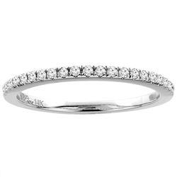 0.15 CTW Diamond Ring 14K White Gold - REF-33F5N