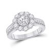Image 1 : Round Diamond Solitaire Bridal Wedding Engagement Ring 1-5/8 Cttw 14kt White Gold - REF-186H5R