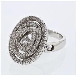 0.81 CTW Diamond Ring 14K White Gold - REF-98R2K