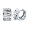 Image 1 : 0.82 CTW Diamond Earrings 18K White Gold - REF-119X7R