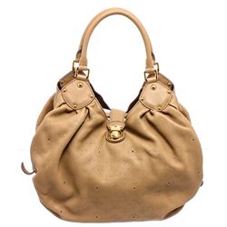 Louis Vuitton Tan Leather Mahina Large Hobo Shoulder Bag