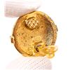 Image 4 : Chanel Vintage Gold Textured CC Logo Round Clip On Earrings