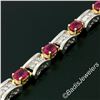 Image 4 : 14kt White and Yellow Gold 10.60 ctw Pink Tourmaline and Diamond Statement Brace