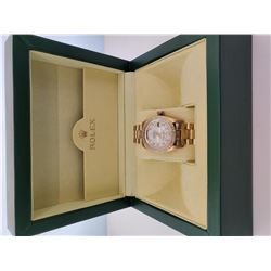 Rolex Mens Quickset Day Date 18K Yellow Gold President Wristwatch