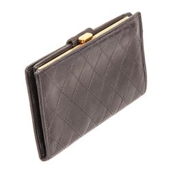 Chanel Black Lambskin Leather French Purse Wallet