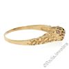 Image 4 : 14kt Yellow Gold 0.30 ctw Round Brilliant Diamond Nugget Texture Band Ring