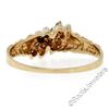 Image 6 : 14kt Yellow Gold 0.30 ctw Round Brilliant Diamond Nugget Texture Band Ring