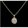 Image 1 : 1.23 ctw Diamond Pendant With Chain - 14KT White Gold