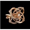 Image 1 : 14KT Rose Gold 0.42 ctw Diamond Ring