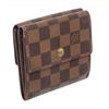 Image 2 : Louis Vuitton Damier Ebene Canvas Leather Elise Wallet