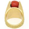 Image 4 : 18k Yellow Gold Spinning Faceted Coral Bead Textured Matte VERY HEAVY 40.1g Ring