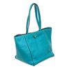 Image 3 : Prada Turquoise Blue Vitello Daino Leather Shopping Tote Bag