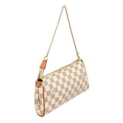 Louis Vuitton Damier Azur Canvas Leather Eva Pochette Bag