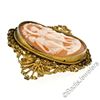 Image 5 : Victorian Gold Filled Detailed Open Work Filigree Carved Shell Cameo Brooch