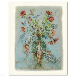 "Sprites of the Grecian Urn" Limited Edition Lithograph by Edna Hibel, Numbered and Hand Signed with