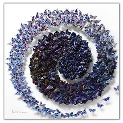 Patricia Govezensky- Original 3D Metal Art on Wood "Circle of Life"