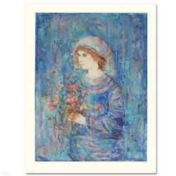  Serene  Limited Edition Serigraph (32  x 41 ) by Edna Hibel (1917-2014), Numbered and Hand Signed w