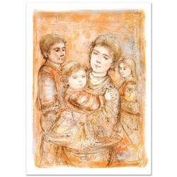  Portrait of a Family  Limited Edition Lithograph (28  x 40.5 ) by Edna Hibel (1917-2014), Numbered 