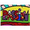 Image 1 : Romero Britto "Passion Mini Word" Hand Signed Giclee on Canvas; Authenticated