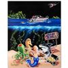 Image 1 : "Sand Bar 1" Mural Limited Edition Hand-Embellished Giclee on Canvas (42" x 53") by Michael Godard, 