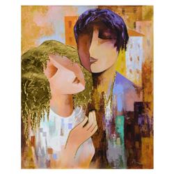 Arbe, "Honeymoon" Limited Edition on Canvas with Gold Embellishing, Numbered and Hand Signed with Ce