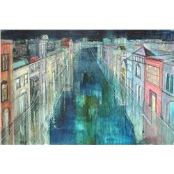 Alex Zwarenstein "Long Canal, Venice" Giclee on Canvas