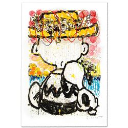 "Mon Ami" Limited Edition Hand Pulled Original Lithograph by Renowned Charles Schulz Protege, Tom Ev